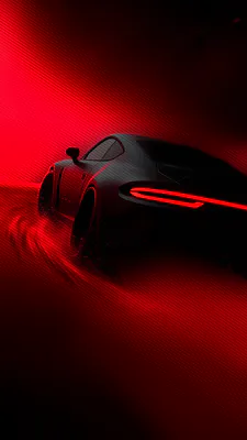 Supercar, Sports Car, Black Car, Red Lights, Carbon Body, Night Road, Red Lighting