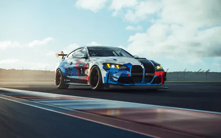 BMW, M Motorsport, Гоночная машина, Спорткар, Трасса, Скорость, Гонки, День, Асфальт, Драйв, Мощность, Автоспорт, Горизонталь, Ливрея