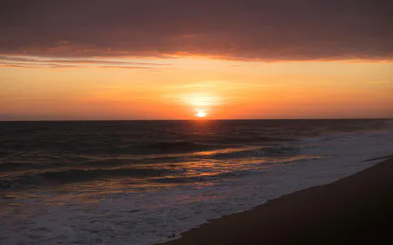 Sunset, Sea, Landscape, Nature, Beach