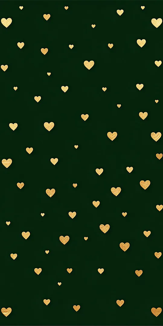 Обои на телефон: Золотые сердечки