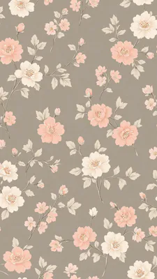 Цветы, Винтаж, Бежевый, Обои на телефон