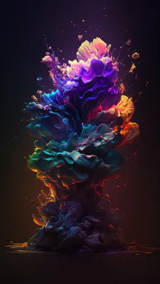 Абстракция, Цвет, Краска, Взрыв, Форма, Свет, Арт, Динамика