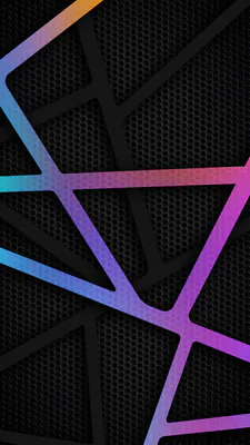 Абстракция, Неон, Геометрия, Темный фон, Градиент, Tech, Modern, Wallpaper