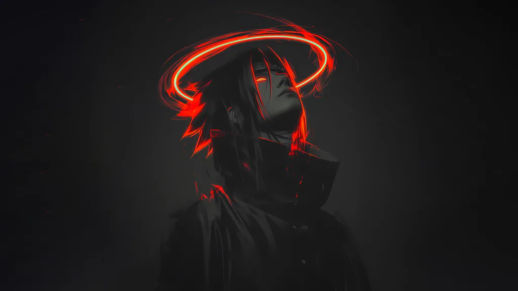 Обои на рабочий стол: Neon Sasuke