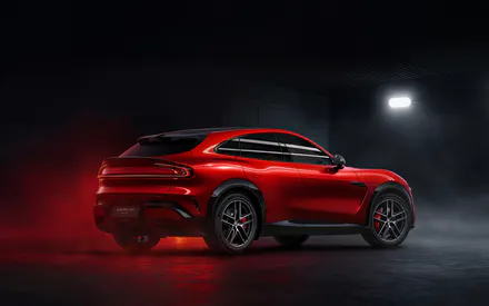 Xiaomi, Электрокар, SUV, Красный, Авто, Минимализм, Ночь