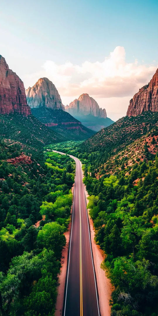Шпалери на телефон: Дорога Каньйону