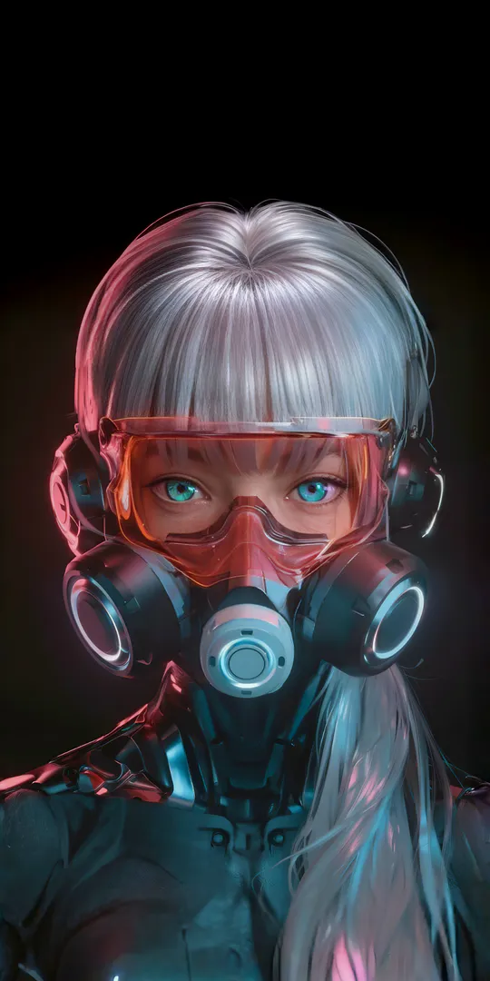 Обои на телефон: Киберпанк девушка