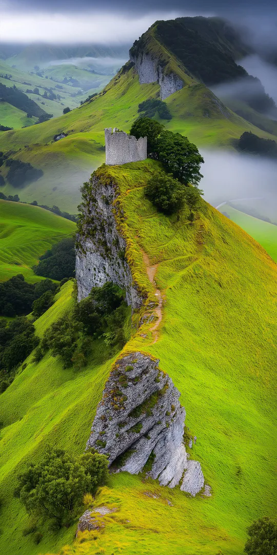 Шпалери на телефон: Замок на хребті