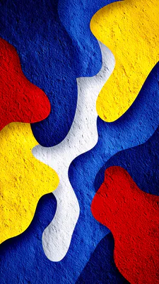 Синій, Жовтий, Червоний, Білий, Текстура, Гранж, Паперовий ефект, Плавні форми