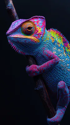 Яркие цвета, Рептилия, Макрофото, Текстура, Детали, Глаза, Amoled