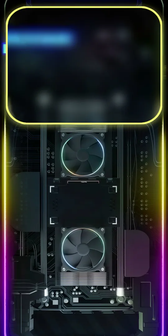 Обои на телефон: Неоновый корпус ПК