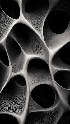 Абстракция, Монохром, Текстура, Перфорация, Геометрия, Гладкие формы, Черный фон, Amoled