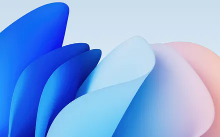 Сині відтінки, Рожеві відтінки, Мінімалізм, Плавні форми, Об’ємні елементи, М’які градієнти, Світлий фон