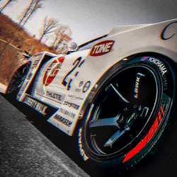 Cyber ​​racer on the track