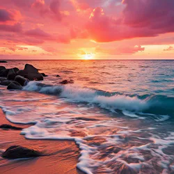 Закат в море