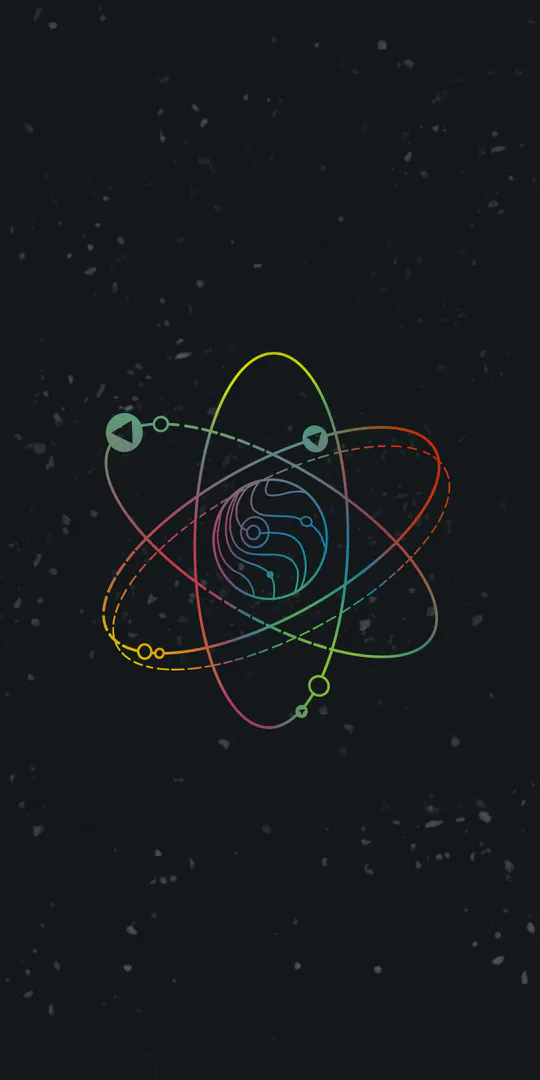 Обои на телефон: Техно атом