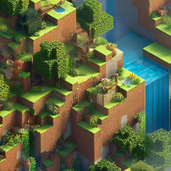 Пушистый кубический лес