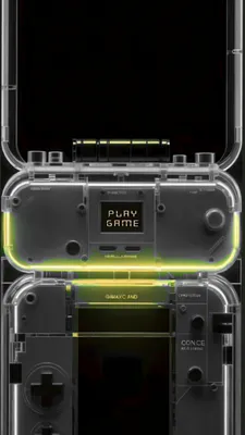 Игровая консоль, Рентген-эффект, Неоновая подсветка, Сложный корпус, Ретро, Clamshell, Play Game, Amoled