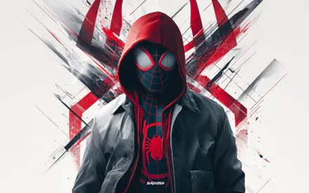 Spider-Man, Marvel, Иллюстрация, Постер, Художественная графика, Красный, Худые, Маска, Абстрактные элементы