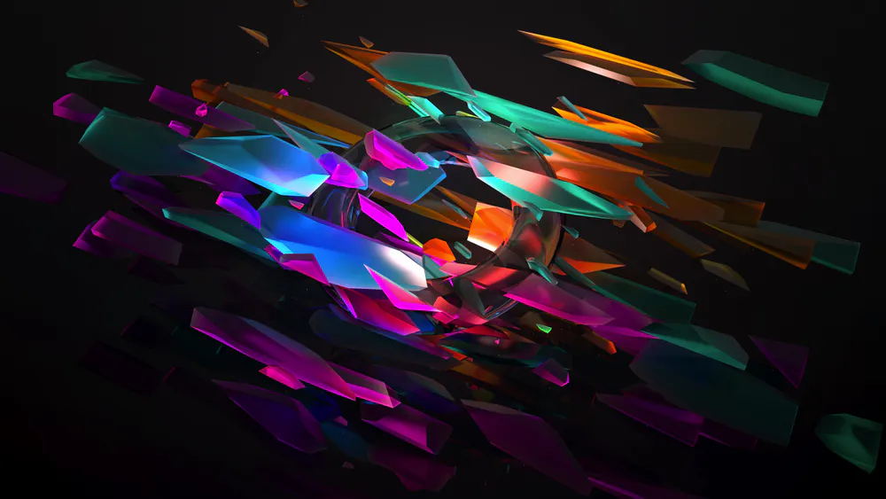 Wallpaper Colorful Crystal Ether 1170x2532