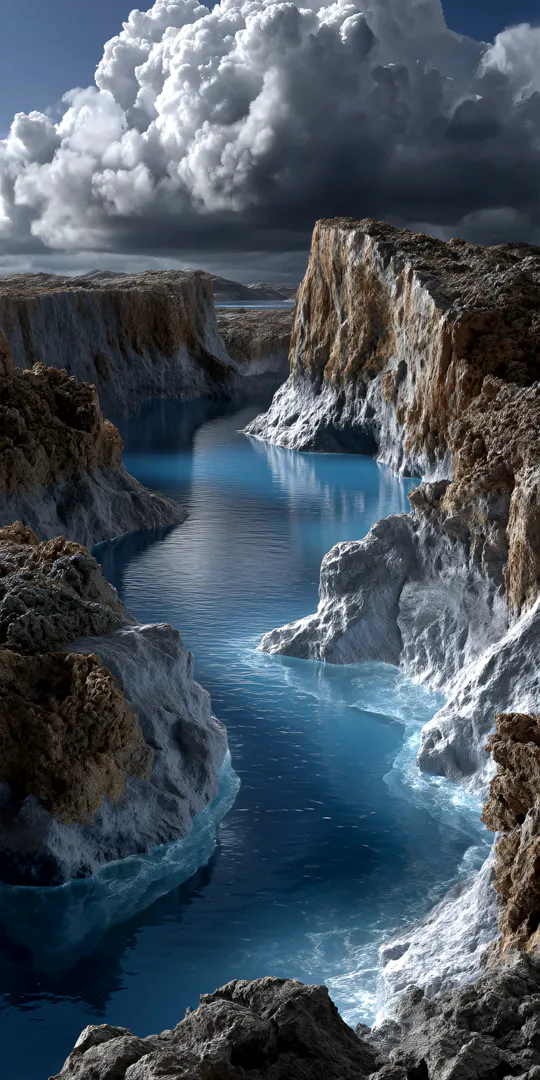 Обои на телефон: Голубой каньон