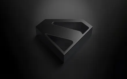 Логотип, Символ, Герой, Логотип Супермена, Комикс, Металлик, Минимализм, Монохромный