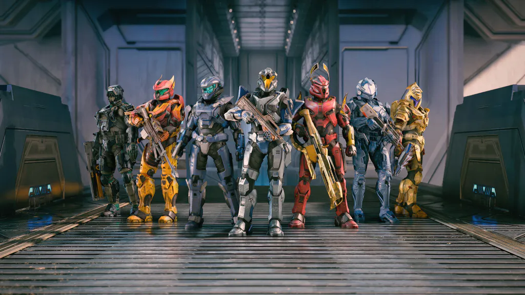 Обои на рабочий стол: Команда Спартанцев Halo Infinite