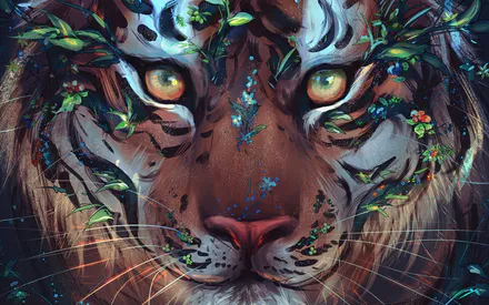 Tiger, Digital Art, Art, Animals
