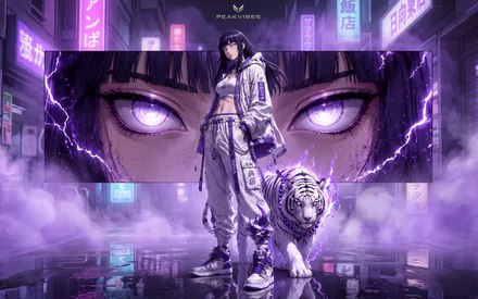 Anime, Naruto, Tiger, AI Art, AI Generated