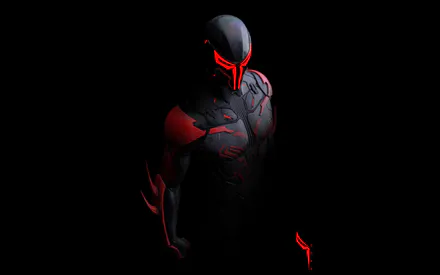 Шлем, Броня, Красные акценты, Черный фон, Научная фантастика, 3d, Технологии, Amoled