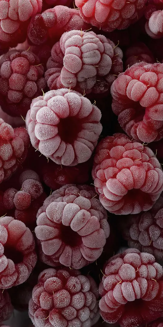 Обои на телефон: Замороженная малина