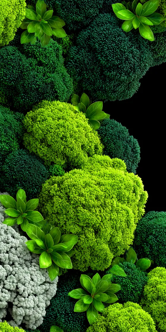 Обои на телефон: Моховые шары