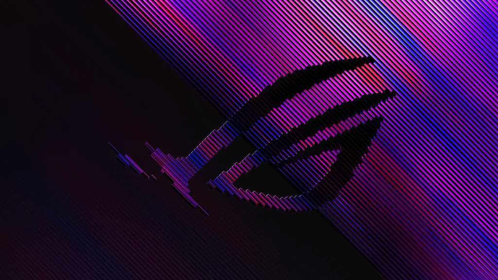 Обои на рабочий стол: Неоновый логотип ROG