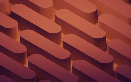 Абстрактные формы, 3d, Изометрические, Плавные формы, Градиент, Теплые тона, Глубокие тени