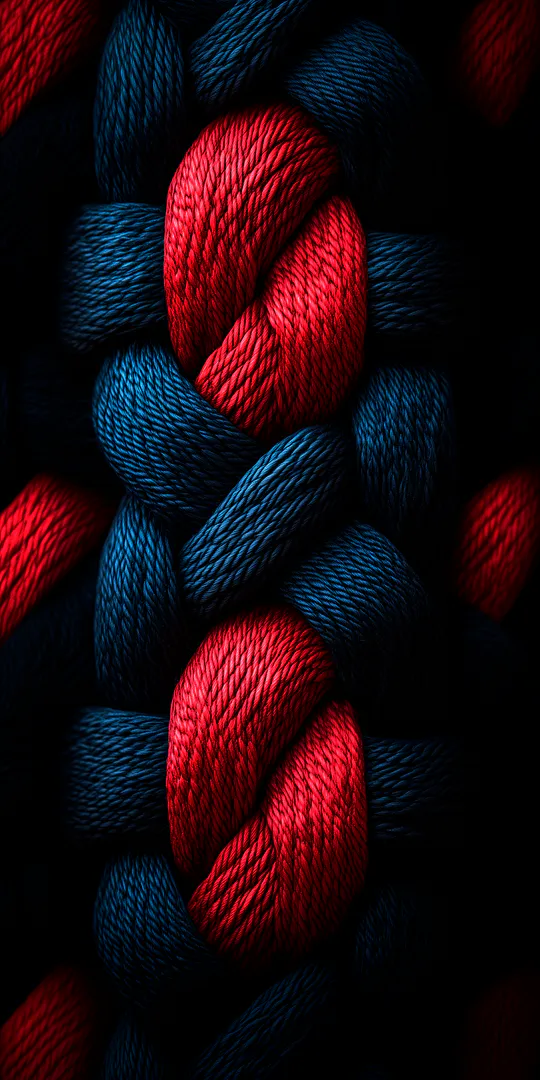 Обои на телефон: Красный плетеный узел