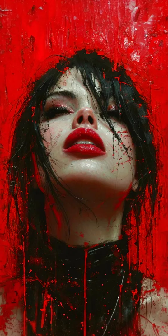 Phone wallpaper: Red obsession