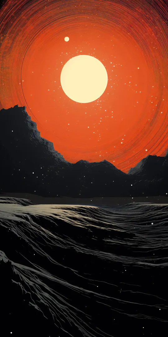 Шпалери на телефон: Червоне сонце