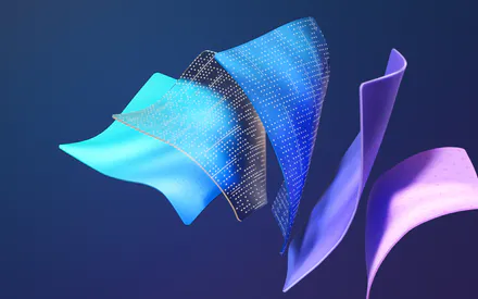 Абстракция, 3d, Синие оттенки, Фиолетовые оттенки, Градиент, Точечный узор, Текстура, Минимализм, AI Art