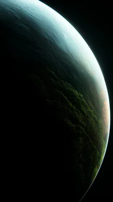 Планета, Атмосфера, Леса, Космос, 3d, Научная фантастика, Темный, Amoled, AI Art