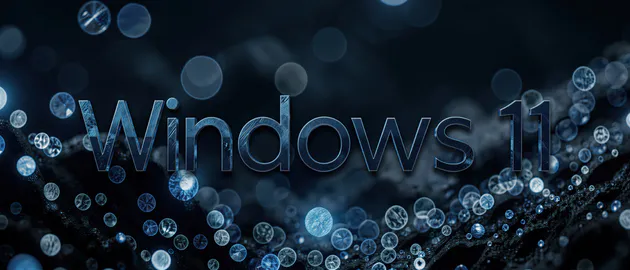 KyRyeZi, ИИ искусство, Логотип, Виндовс, Абстрактные, Темный фон, Боке, Обои на пк, Высокое разрешение, Ультраширокие