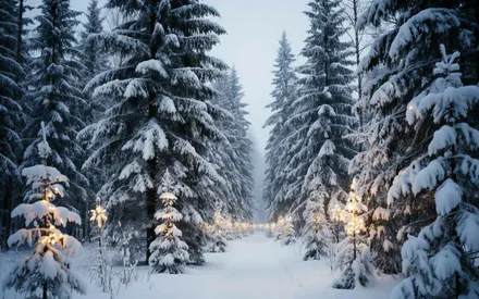 Зима, Лес, Снег, Деревья, Дерево, Природа