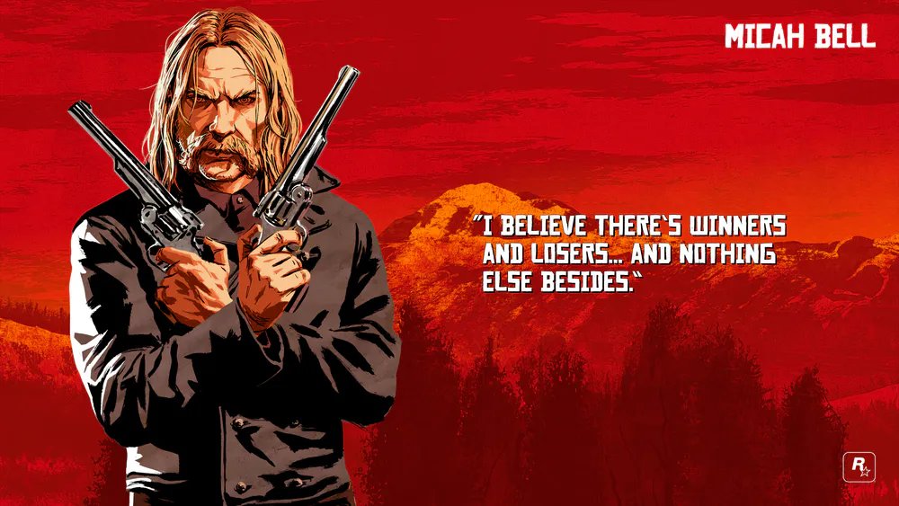 Wallpaper Red Dead Redemption 2 Micah Bell 828x1792