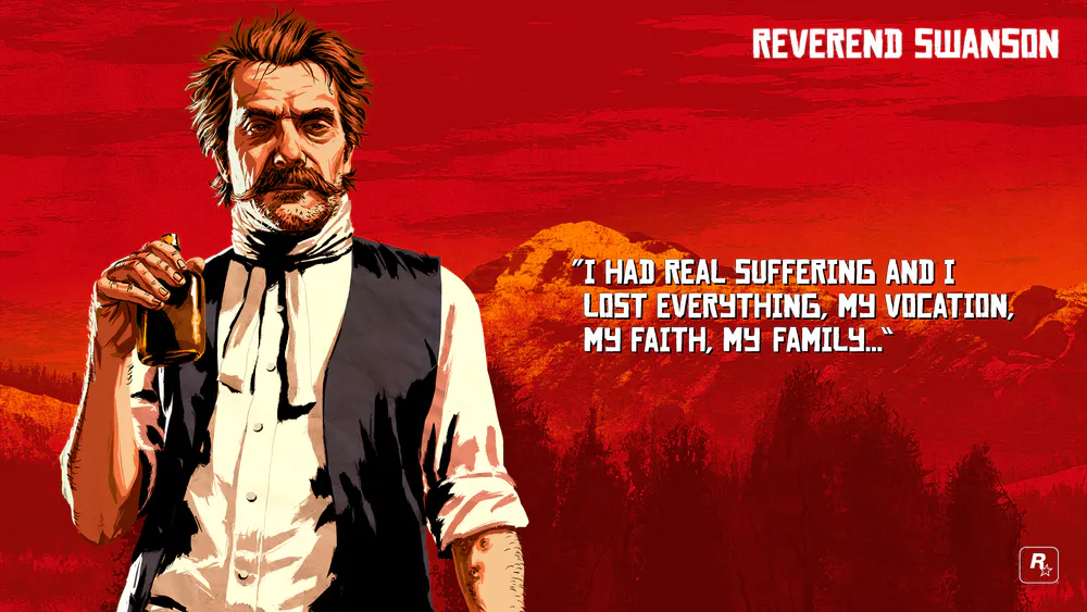 Wallpaper Red Dead Redemption 2 Reverend Swanson 720x1280