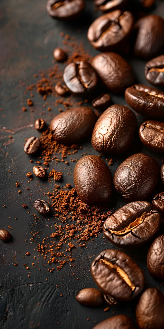 Phone wallpaper: Aromatic coffee beans