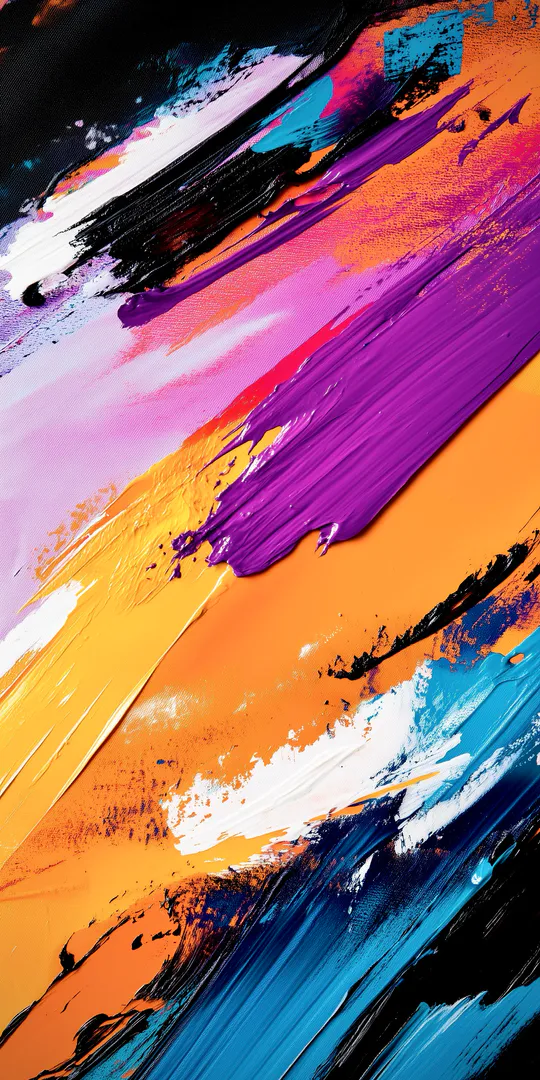 Phone wallpaper: Bright strokes of paint