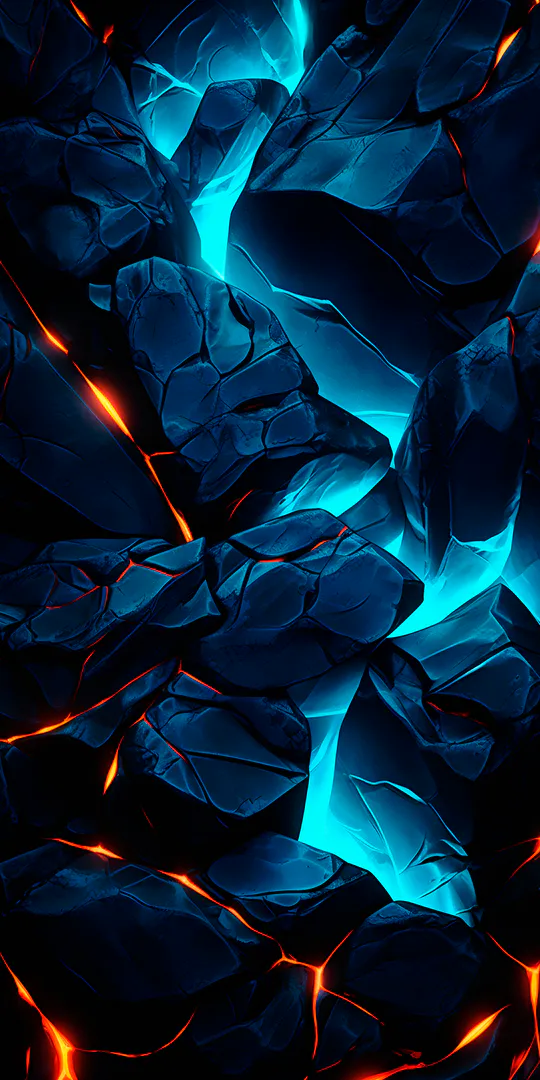 Phone wallpaper: Neon cracks