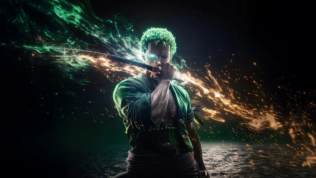 Desktop wallpaper: Warrior Roronoa Zoro
