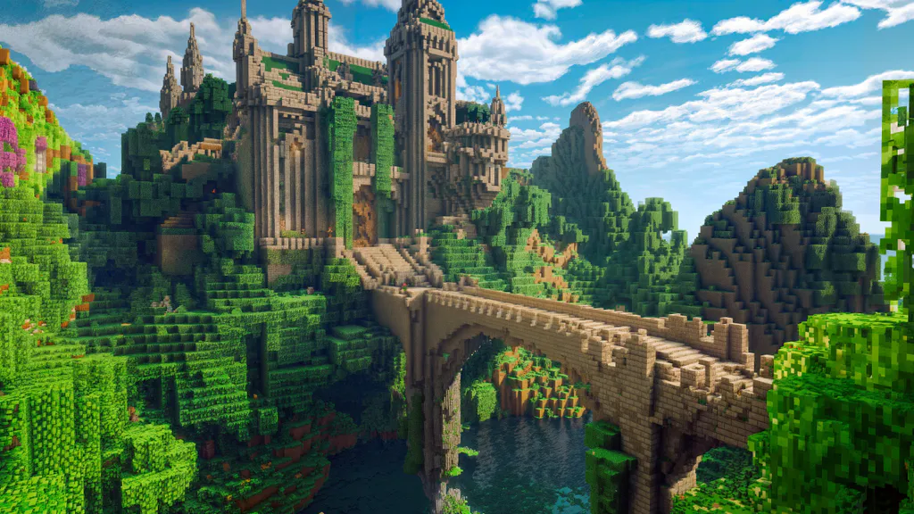 Обои на рабочий стол: Замок в Minecraft
