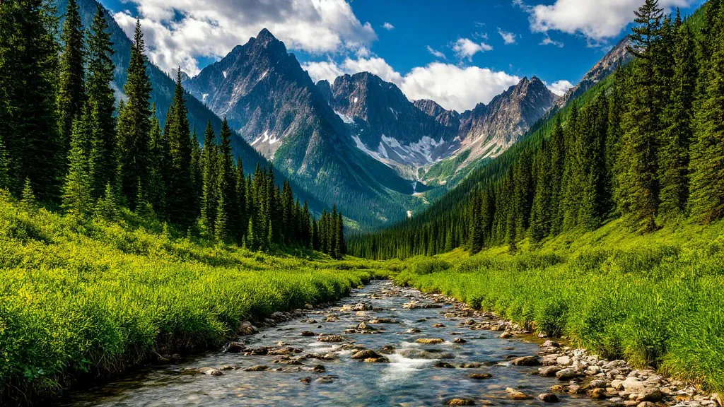 Шпалери для робочого столу: гірська річка