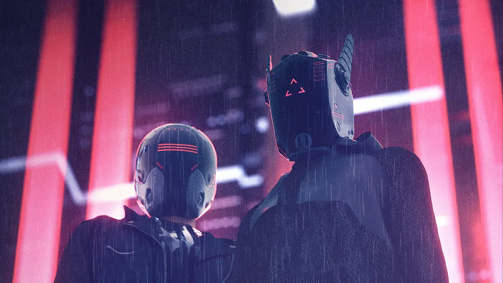 Wallpaper Cyberpunk 1366x768